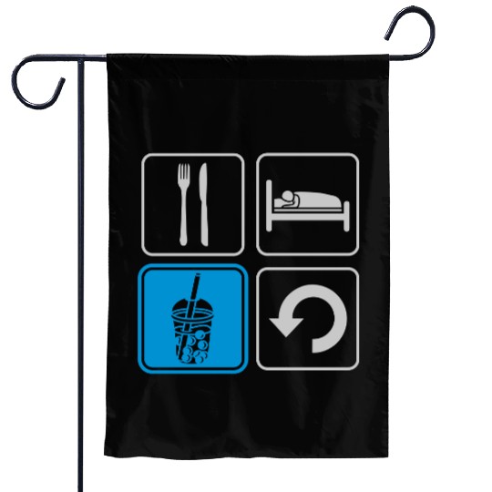 Boba Tea Repeat daily Garden Flags