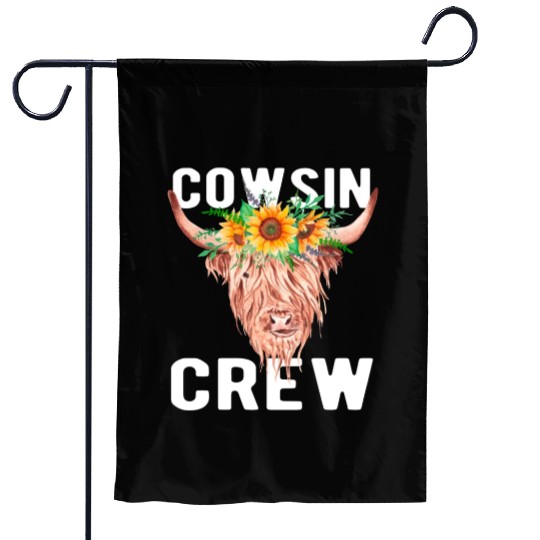 Cousin Puns Cowsin Cousin Crew Cow Farm Farmer Garden Flags