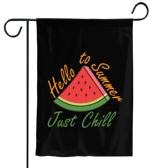 Say Hello to Summer watermelon Design for summer Garden Flags