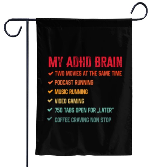 My Brain on ADHD And Autism Neurodiversity Garden Flags