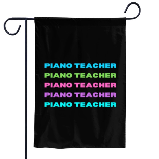 Piano Teacher Multi Color Garden Flags