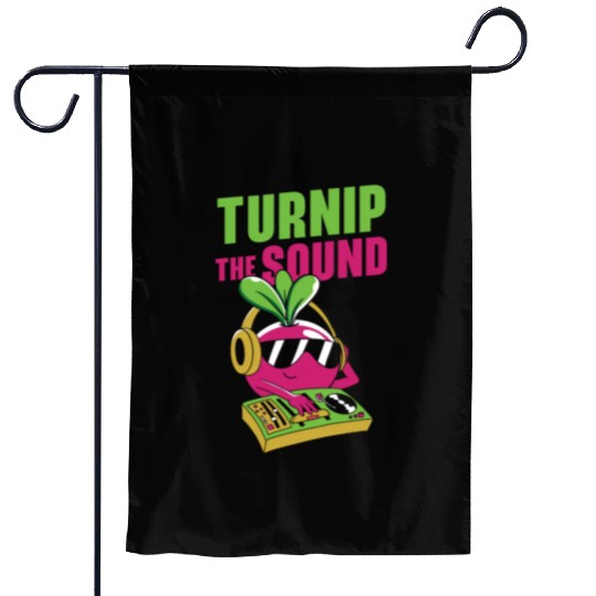 Music Turnip Party Music Lover Vegetable Garden Flags