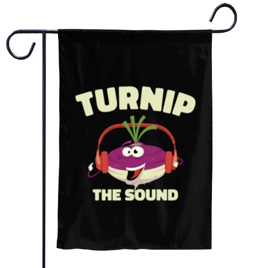 Music Turnip Party Music Lover Vegetable Garden Flags