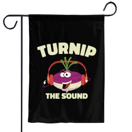Music Turnip Party Music Lover Vegetable Garden Flags
