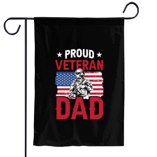 Proud Veteran Dad Father Father's Day Daddy Garden Flags