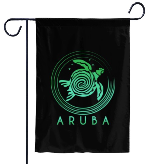Aruba Tribal Turtle Garden Flags