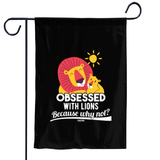 Lion cuddle mom dad parents Garden Flags