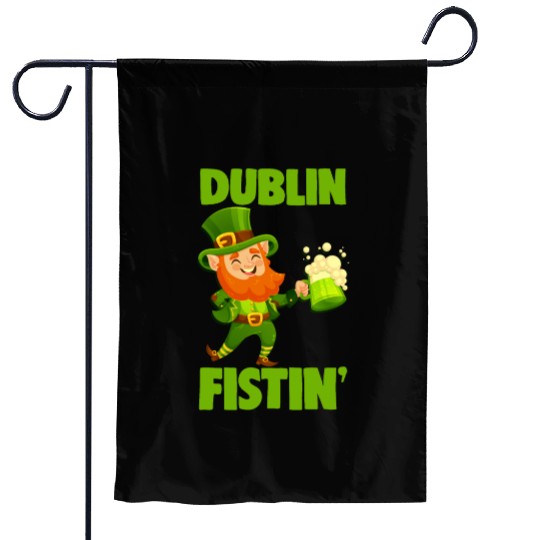 St. Patrick's Day Beer Drinking Dublin Fistin Garden Flags