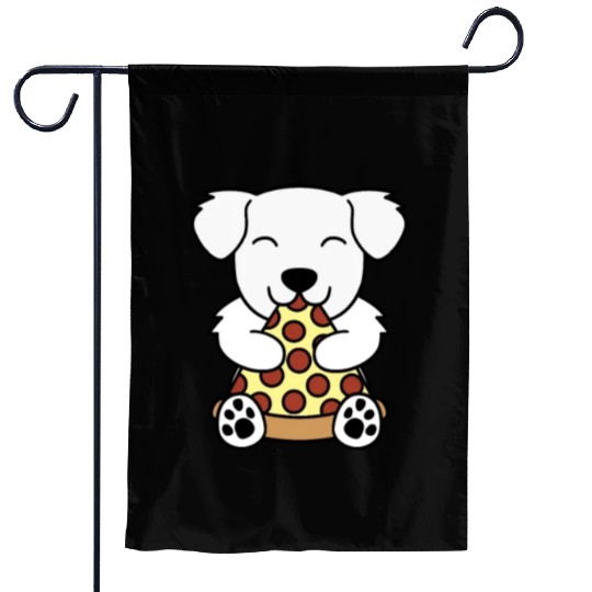 Great Pyrenees Pizza Lover Garden Flags