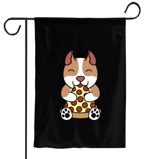 Pit Bull Pizza Lover Garden Flags