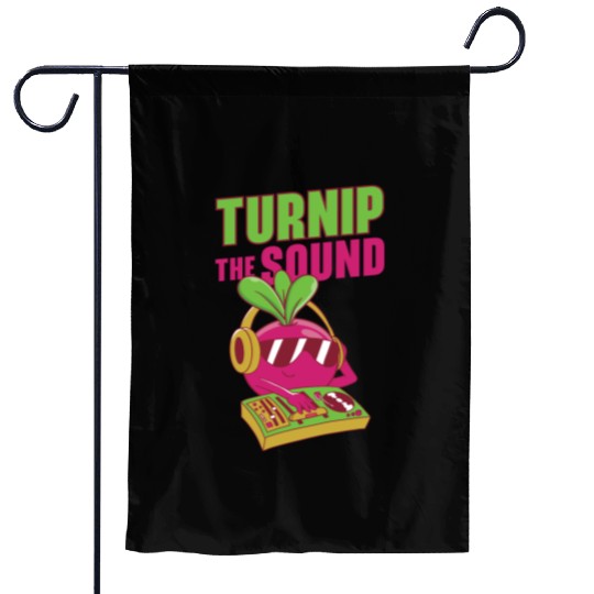 Music Turnip Party Music Lover Vegetable Garden Flags