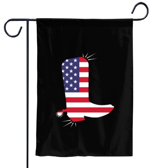 American Flag Cowboy Boot Stars And Stripes Garden Flags