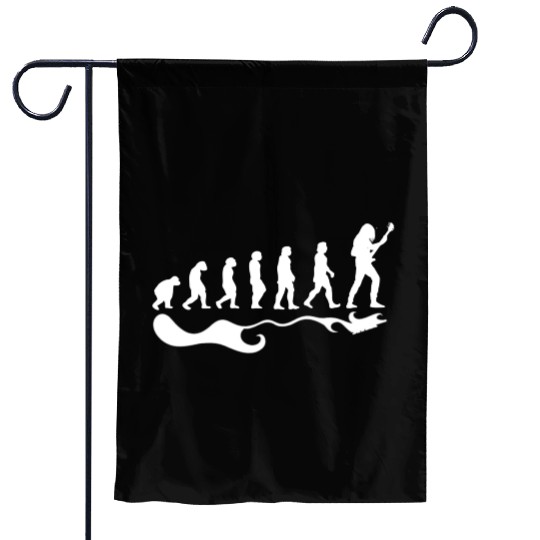 Guitar player evolution Garden Flags