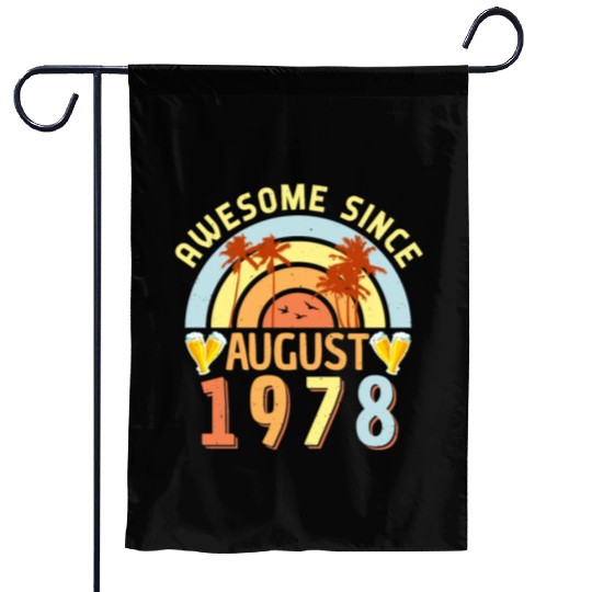 August 1978 Retro Garden Flags