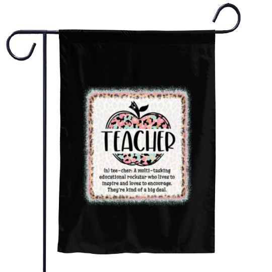 Teacher Life Back To School Teacher Apple Garden Flags