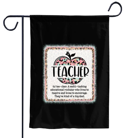 Teacher Life Back To School Teacher Apple Garden Flags