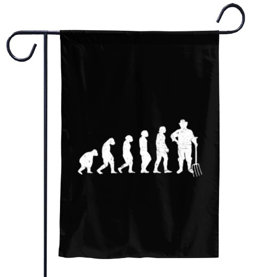 Evolution Of Gardener Farmer Farm Gardening Garden Garden Flags