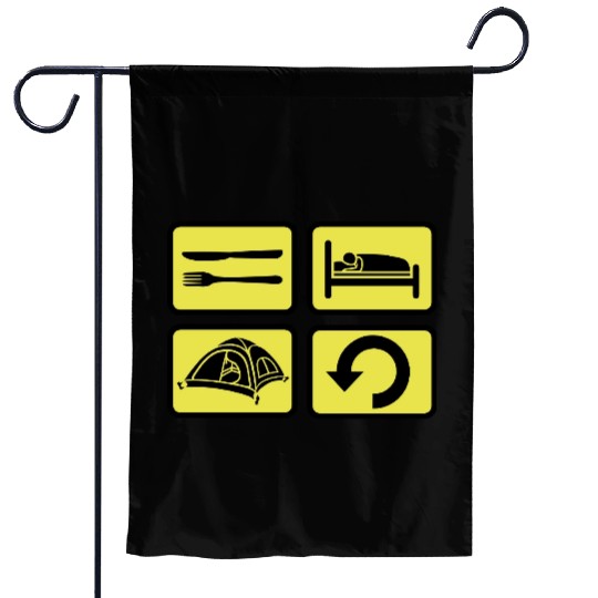 wilderness camping daily repeat Garden Flags