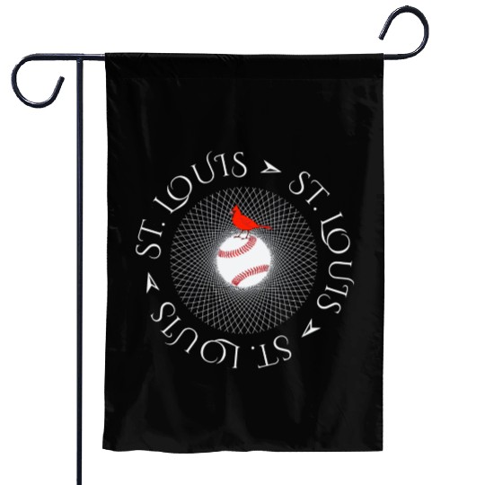 Saint Louis Red Cardinal Circle Font 2019 Garden Flags