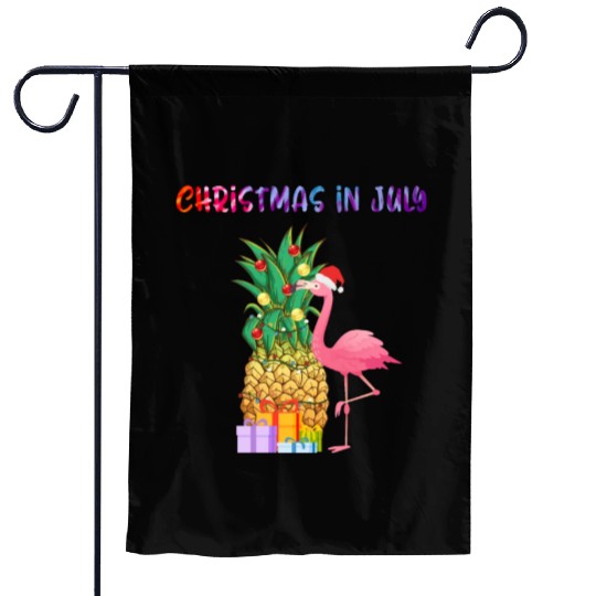 Christmas In July Pineapple Xmas Tree Lights Garden Flags