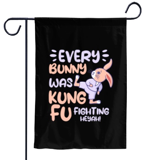 Every Bunny Was Kung Fu Fighting Garden Flags