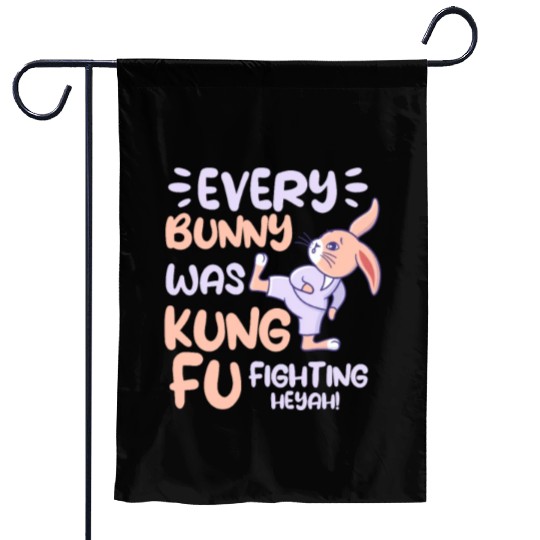 Every Bunny Was Kung Fu Fighting Garden Flags