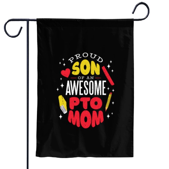 Son of an awesome Pto Mom Son of an awesome Pto Mo Garden Flags