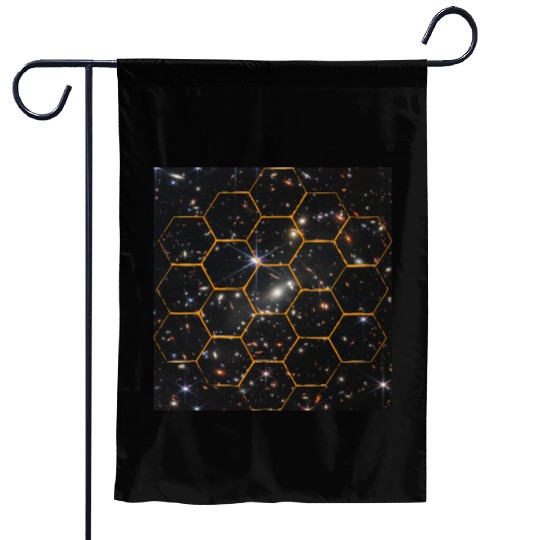 design of james webb space Garden Flags