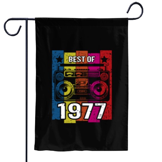 Best of 1977 Stereo Radio Cassette Player Birthday Garden Flags