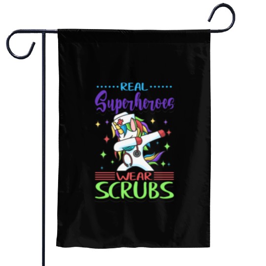 Nurse Real Superheroes Wear Scrubs Nursing Garden Flags
