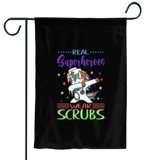 Nurse Real Superheroes Wear Scrubs Nursing Garden Flags