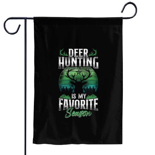 Buck Deer Hunting Hunter Vintage Garden Flags