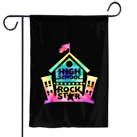 High School Rock Star Back to School Garden Flags