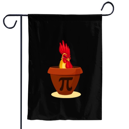 Funny Chicken Pot Pie Garden Flags Chicken Pi day