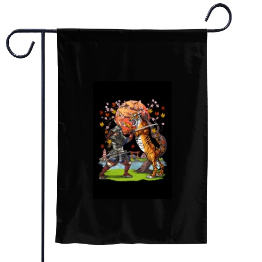 Japanese Tiger Samurai Warrior Garden Flags