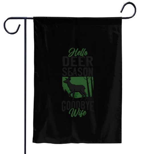 Buck Deer Hunting Hunter Husband Garden Flags
