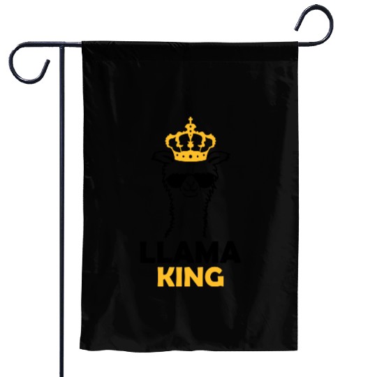 Llama King funny boss Garden Flags
