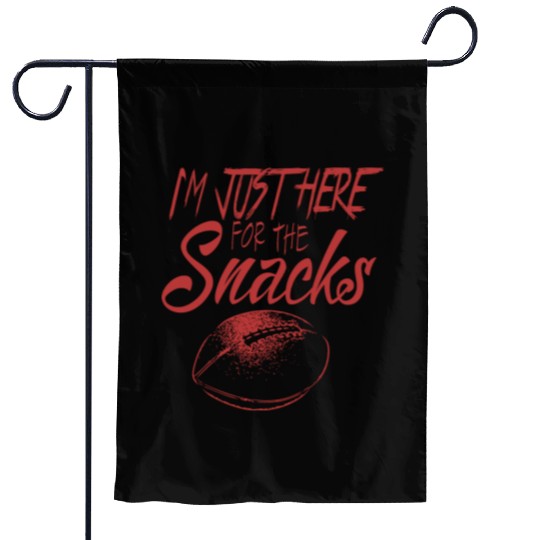 I'm just here for the snacks Garden Flags