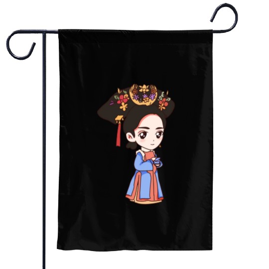 HAND PAINTED GIRL IMAGE Garden Flags