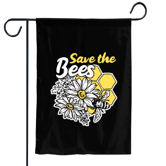 Save the bee honey bee gift idea environmental pro Garden Flags