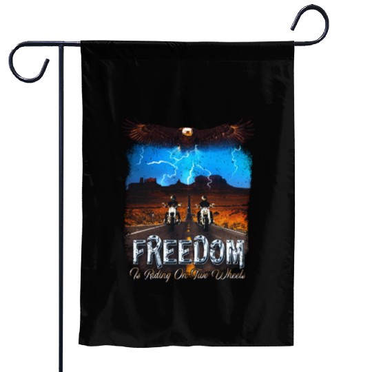 Motorcycle Freedom Vintage Classic Biker Garden Flags