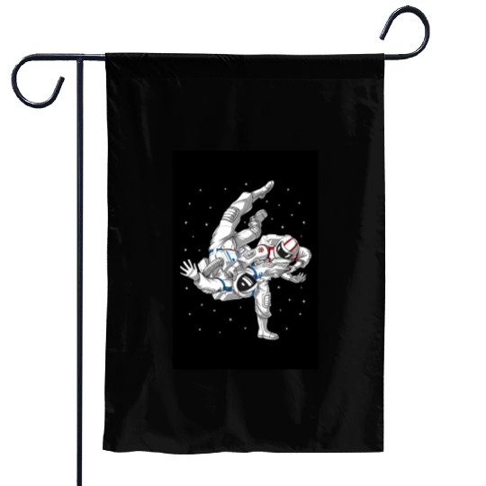 Astronauts Jiu-Jitsu Wrestling Garden Flags