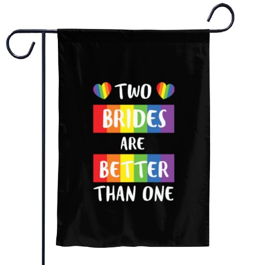 LBGT Flag Gay Pride Human Two Brides better than Garden Flags