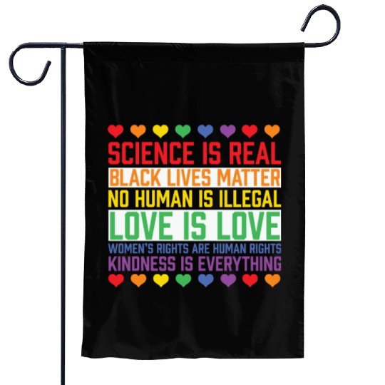 LBGT Flag Gay Pride Human Science is Real Garden Flags