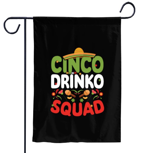 Cinco De Drinko | Bourbon Drinker Garden Flags | Whisky