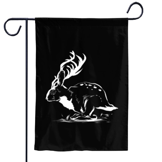 Jackalope Head Gift Garden Flags