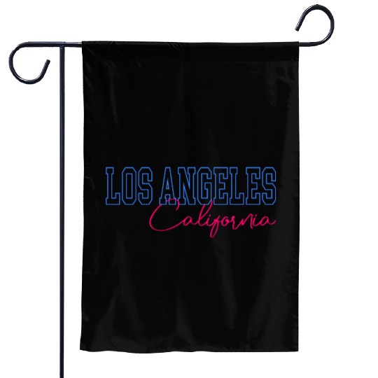 Womens Los Angeles California Letter Print Half Garden Flags