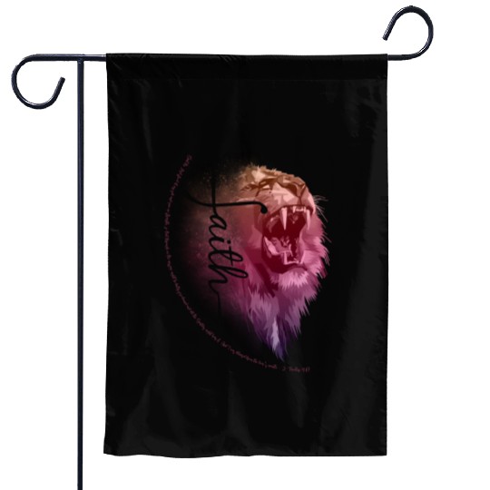 Lion of Juda (clear Faith) Garden Flags