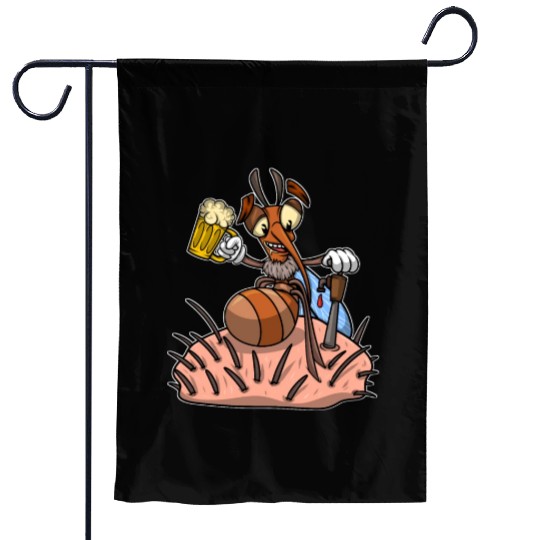 Insect Mosquito Drinking Beer Mosquitoes Garden Flags
