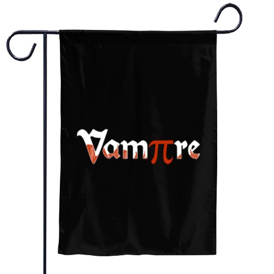 Vampire Funny Halloween PI Day Joke Costume Math Garden Flags